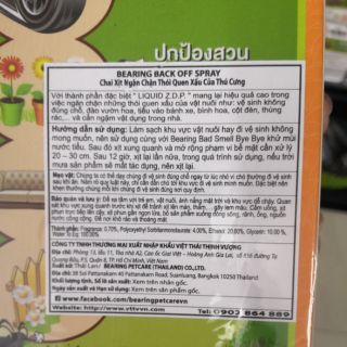 Bearing Back off Spray 250ml / Xịt chống tè, cắn phá...