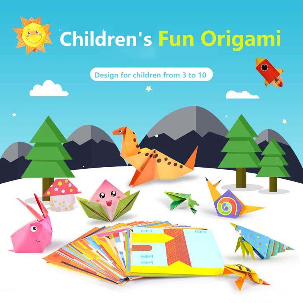 Giấy Xếp Hình Origami 3D Hình Động Vật Sáng Tạo Cho Bé
