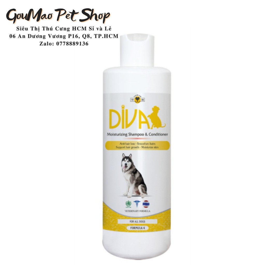 Sữa tắm Diva chuyên dụng cho Spa- Sữa tắm cho chó thơm-mềm- mượt- an toàn số 1 - GouMaoPet