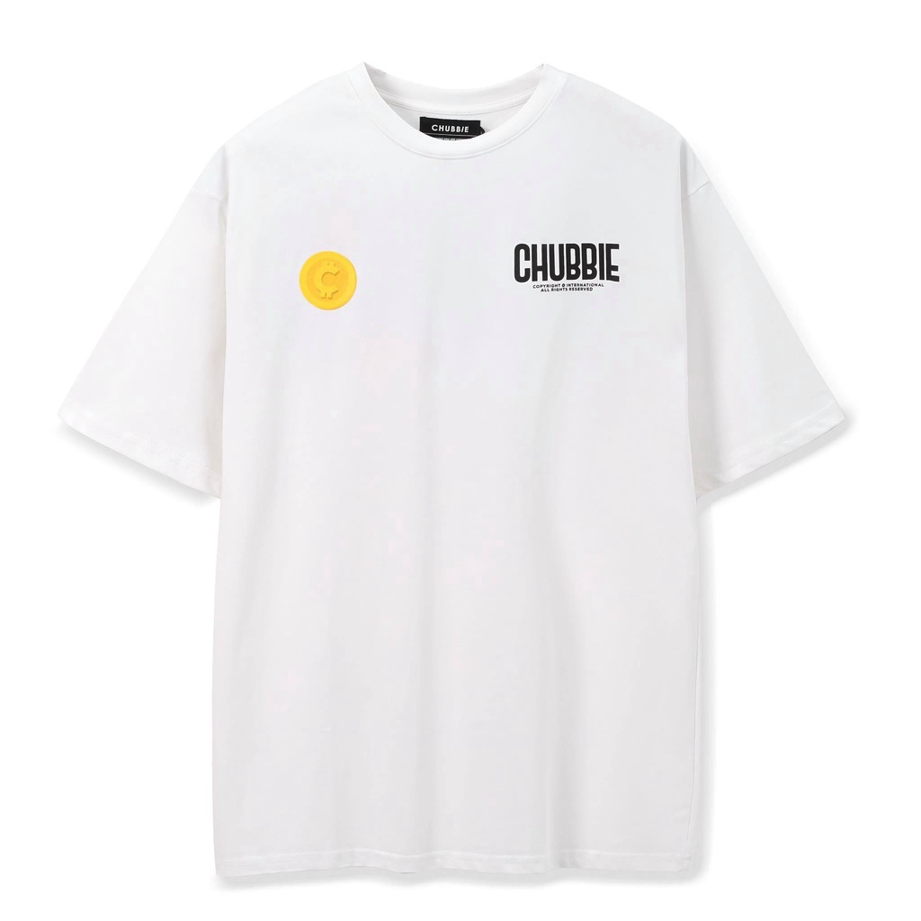 Áo thun tay lỡ CHUBBIE phông Unisex nam nữ Cotton 250gsm oversize form rộng Coin T-Shirt