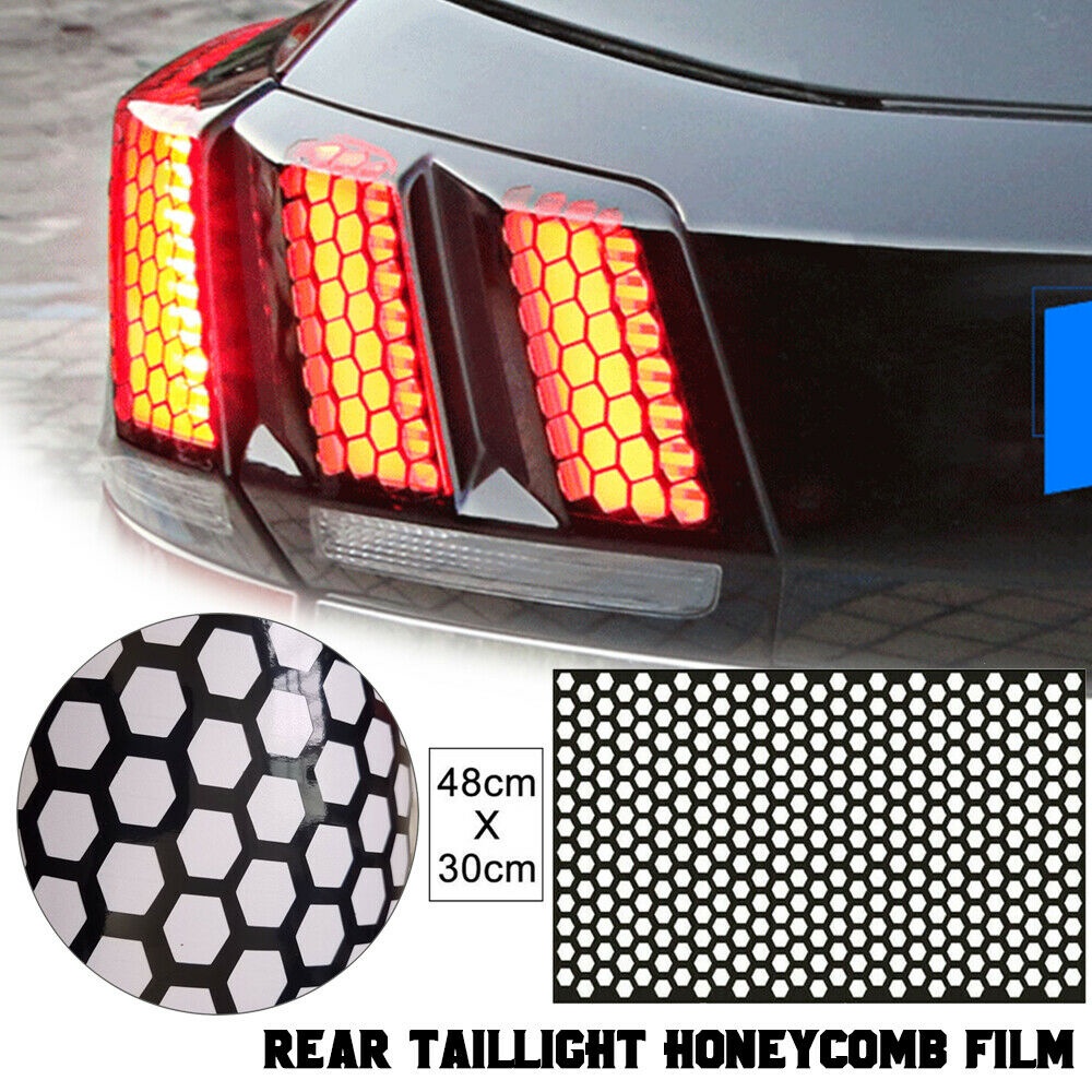Tem Dán Trang Trí Đèn Xe Ô Tô Thiết Kế Dạng Lưới Tổ Ong Độc Đáo