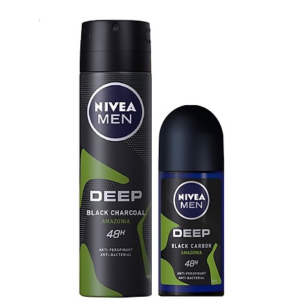 Lăn / Xịt Ngăn Mùi Nivea Than Đen Hương Rừng Amazon 50ml - 85370