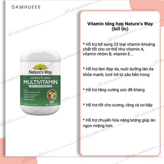 Vitamin tổng hợp Nature’s Way (bill Úc)