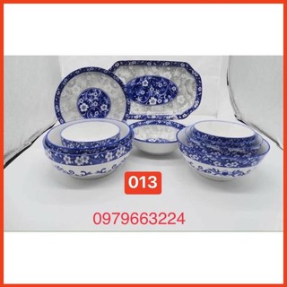 Tô chén đĩa sứ cổ bông 013 bát tràng hàng việt( chẩn hàng loại1)