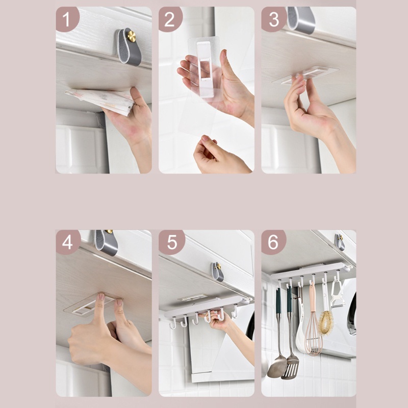 Giá Đỡ Dụng Cụ Nhà Bếp Tiết Kiệm Không Gian Không Cần Khoan