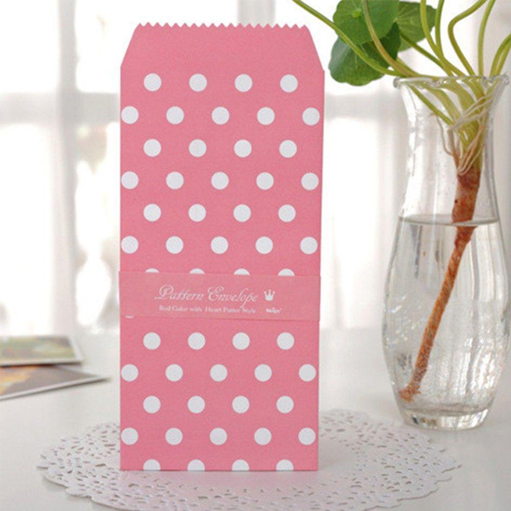 IVANES 20Pcs/4Pack Useful Many Style Envelope Practice Gift Card Dot Star Envelope Office Supply Kawaii Paper Cute Cartoon Colorful Brand New for Wedding Letter Invitations Korean Stationery/Multicolor