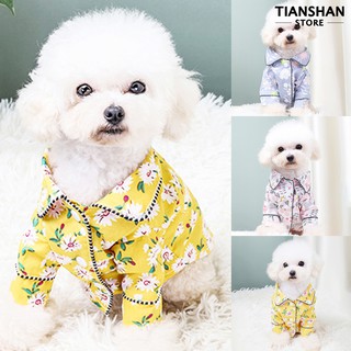Bộ đồ ngủ họa tiết hoa cho cún