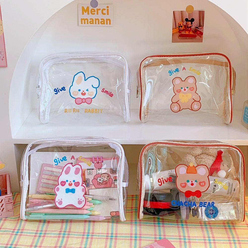 Túi Đựng Mỹ Phẩm Trong Suốt Chống Thấm Nước Có Khóa Kéo Tiện Dụng Mang Theo Du Lịch Cho Nữ