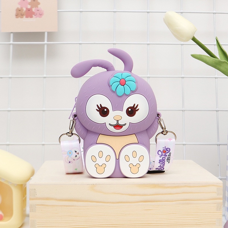 [SIZE MINI] Túi đeo chéo cho bé silicon hình thỏ Stella Lou, cáo Lina Bell xinh xắn cho bé phong cách Hàn Quốc