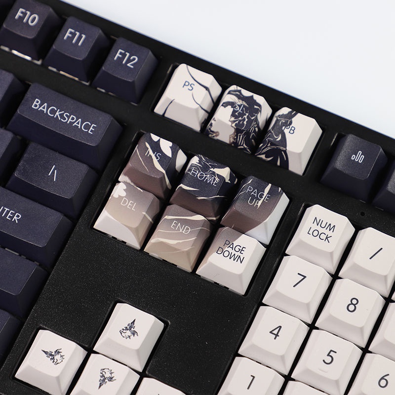 Keycap của Final Fantasy Cherry Hồ sơ trò chơi FF14 chủ đề Keycap PBT Dye thăng hoa bàn phím cơ học keycap 108 phím