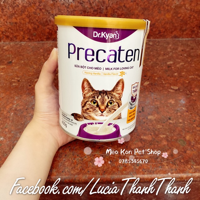 Sữa bột cho mèo Precaten lon 400 gram