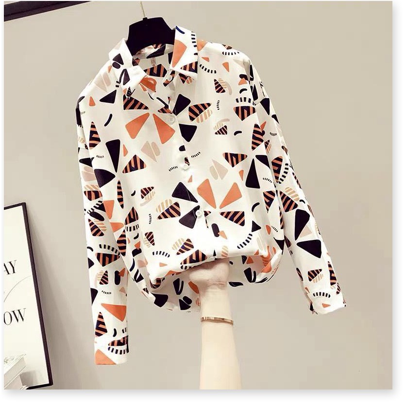 ÁO SƠ MI NỮ PHỐI HỌA TIẾT SANG TRONG TINH TẾ