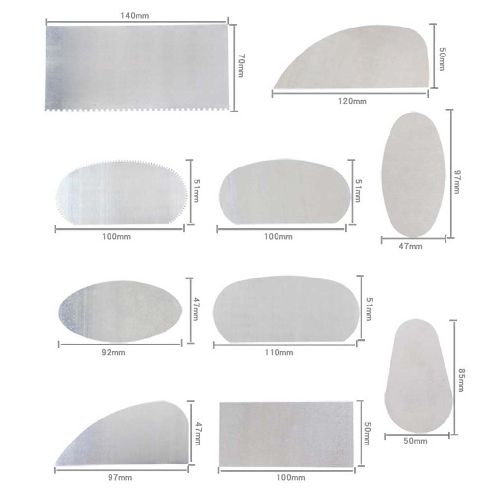HB-10 Pieces Clay Sculpture Pottery Molding Tools Ceramics Stainless Steel Sculpting Tools