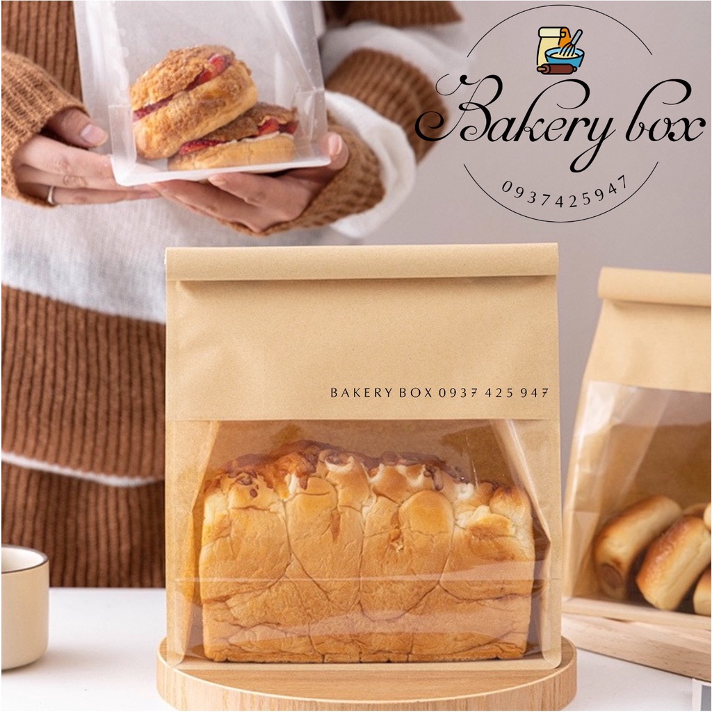 Túi Giấy Kẽm Cuộn Lớn Đựng Bánh Mì Hoa Cúc, Sandwich, Cookie