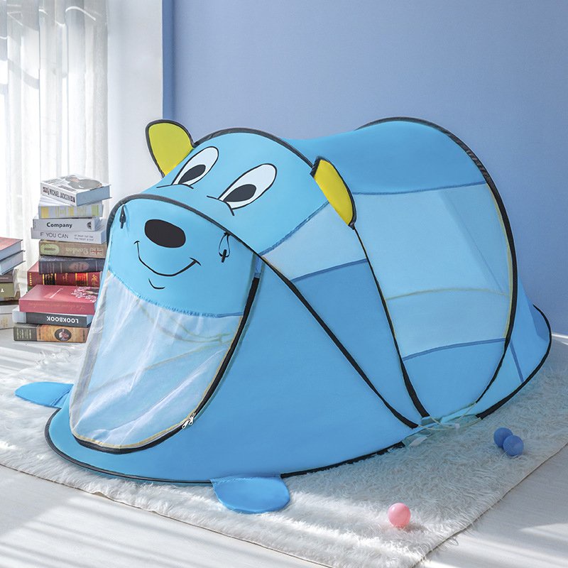 Lều cắm trại trẻ em hình thú tự bung cho bé chơi ngủ trong nhà lều bóng Linda