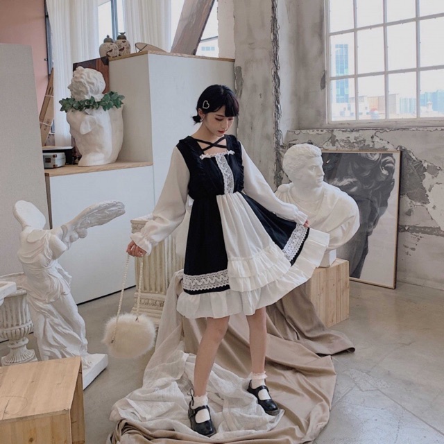 [SẴN] Đầm Casual Lolita Dáng Xoè - Kèm Video ✨