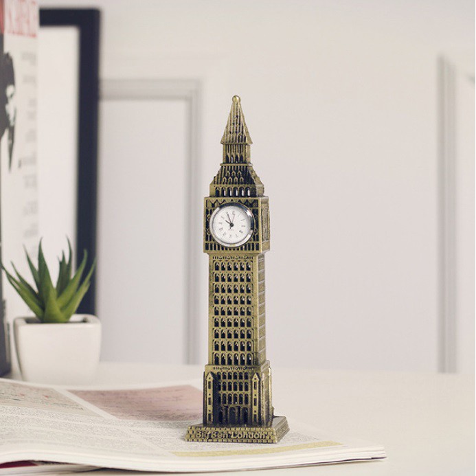 [CAO 23CM] Tháp chuông Big Ben của London - Anh, bằng hợp kim trang trí cao 23cm