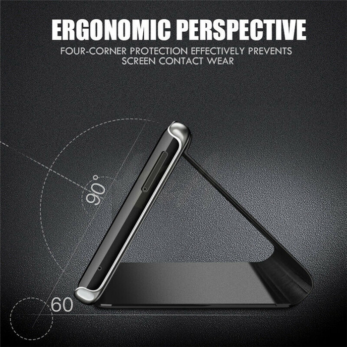 Bao da nắp gập tráng gương trong suốt thiết kế thông minh sang trọng cho OPPO A92 2020 A72 A52 | BigBuy360 - bigbuy360.vn