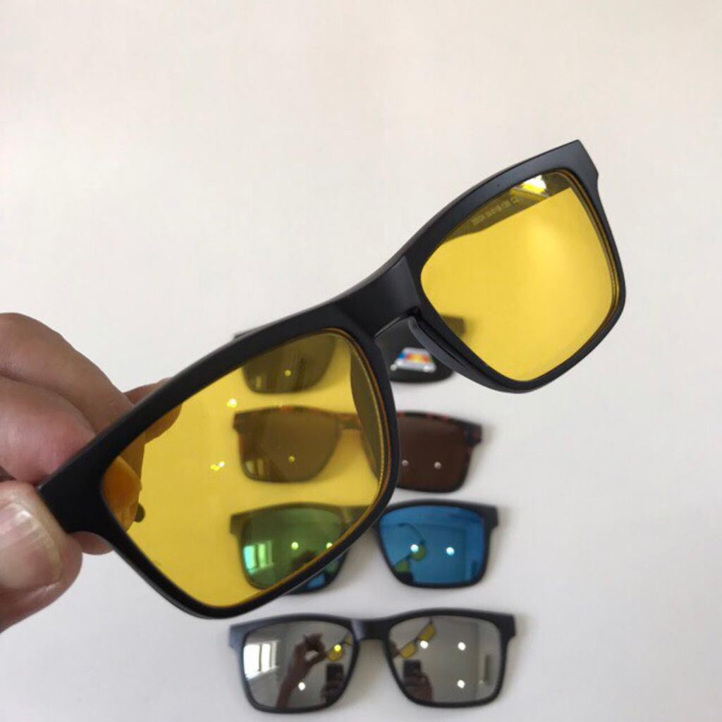 Kính Đa Năng 5 IN 1 Gọng Vuông 2202A Tặng Kèm Túi Da