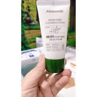Sữa rửa mặt Mamonde Lotus Micro Deep Cleansing Foam 50ml