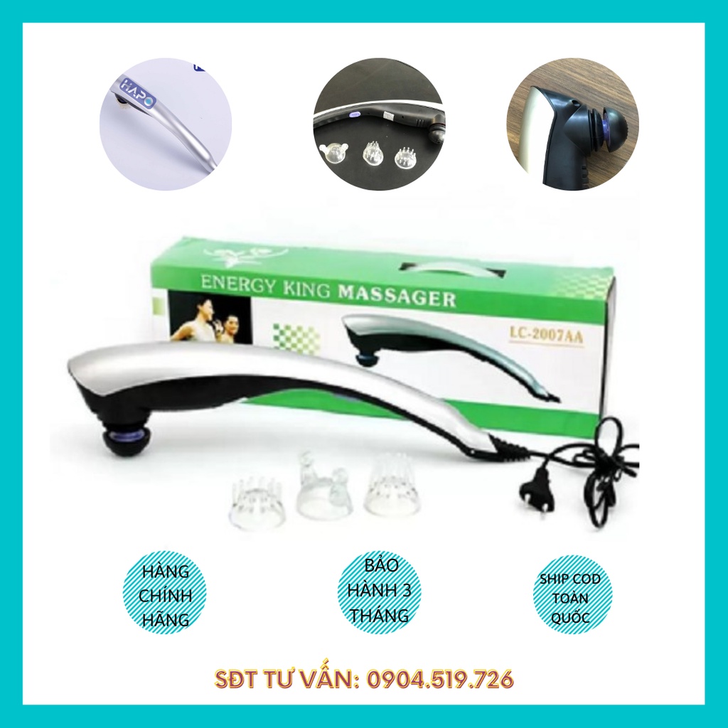 Máy massage cầm tay, máy mát-xa công nghệ nhật bản, massage toàn thân với bi rung và công suất lên đến 15W - HP15