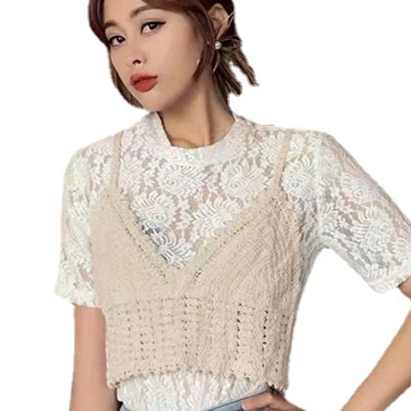 Áo croptop hai dây cổ chữ V gợi cảm cho nữ