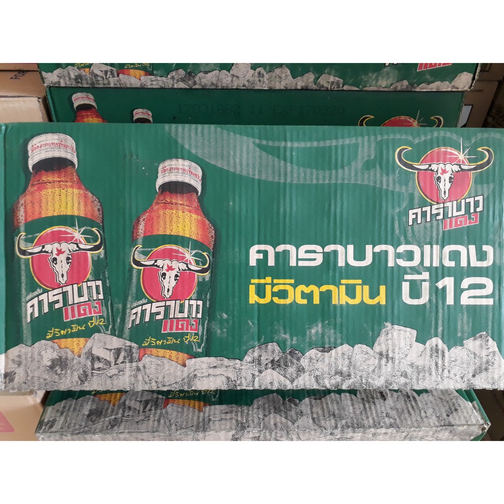 Trâu cụng chai xanh Carabao (lốc 10 chai) Thái Lan (Date 2022)
