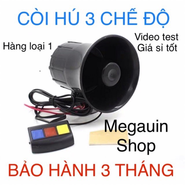 CÒI HÚ CẢNH SÁT 3 CHẾ ĐỘ LẮP CÁC LOẠI XE , BH 12 THÁNG