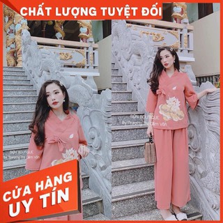 bộ phật tử hoa sen nơ ngực