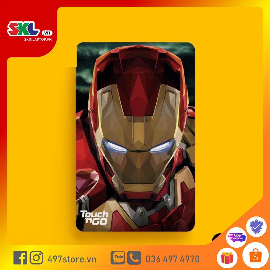 Skin Card Avengers  - Miếng Dán ATM, Thẻ Xe, Thẻ Từ, Thẻ Chung Cư - Chất Liệu Chống Xước - Chống Nước