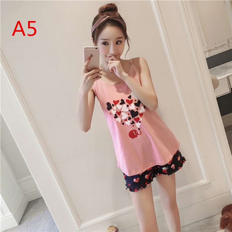 Bộ Pijama Ngủ Hai Dây Họa Tiết Hoa Cúc Cho Nữ