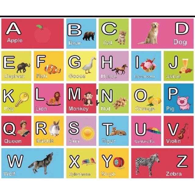 Alphabet poster - Bảng chữ cái (60cmx50cm)