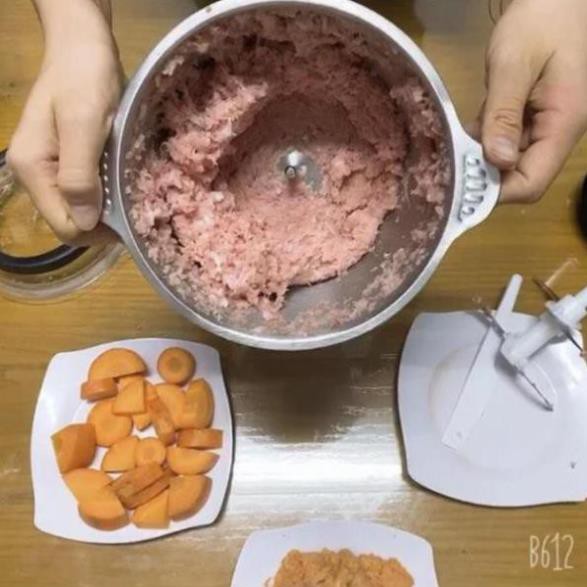 Máy Xay Thịt, Xay Đa Năng Cối Inox 💥 Không Gỉ 💥  4 Lưỡi Dao Kép 💥 Siêu Sắc Bén- 💥 Say thịt💥 Cá, Hoa Quả, Tỏi ớt💥