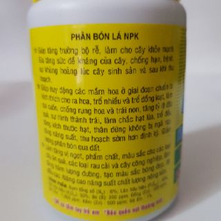 Phân bón lá npk 6 30 30 + TE lọ 100gr