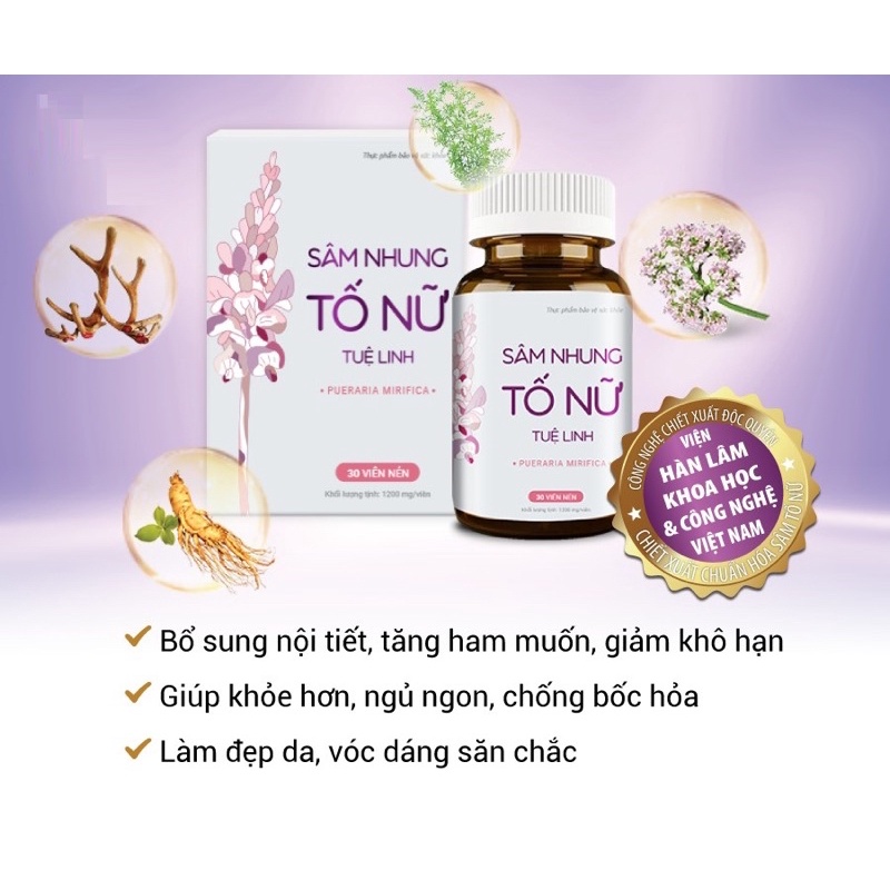 ✅ Viên uống SÂM NHUNG TỐ NỮ TUỆ LINH- THẦN DƯỢC HỒI XUÂN cho phái đẹp