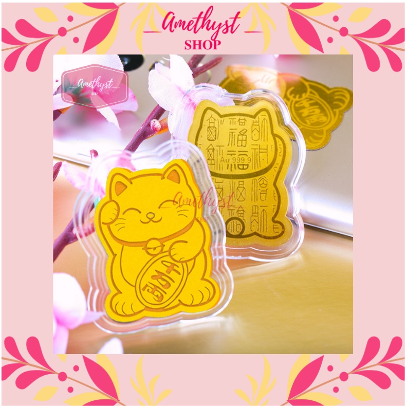 💗Lá Mèo Vàng Thần Tài💗 Chiêu Tài, Giữ Lộc, May Mắn, An Yên