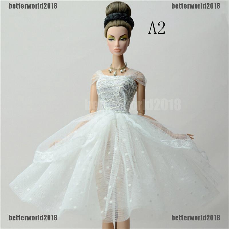 Đầm Dạ Hội Phối Lưới Đính Kim Sa Nhiều Màu Cho Búp Bê 11