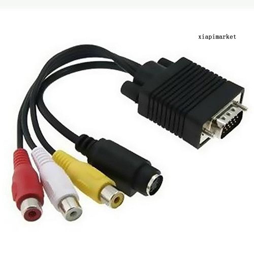 Bộ Chuyển Đổi Từ Cổng Vga Sang S-video 3 Rca Cho Pc / Laptop