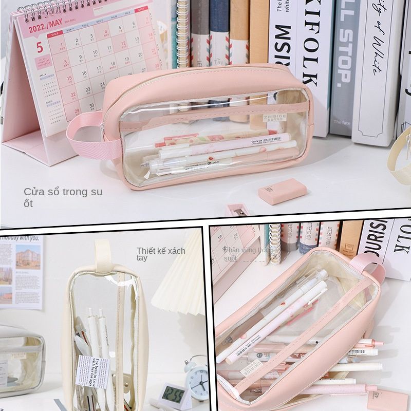 Bóp viết phối kiếng trong suốt thời trang TA102