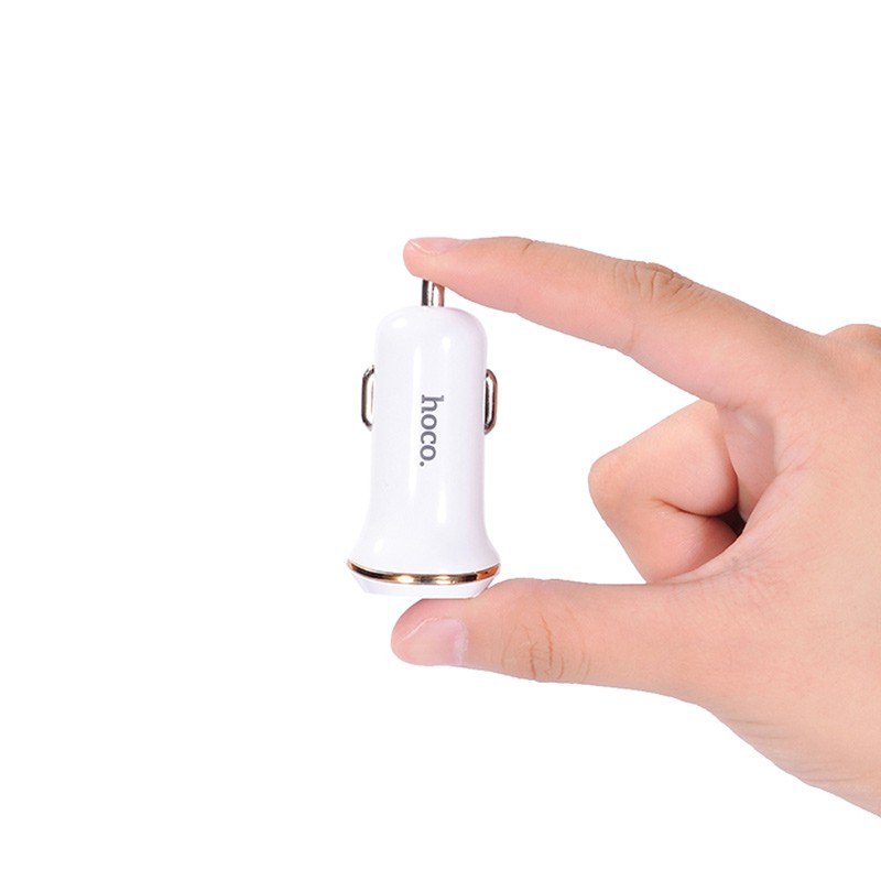 Tẩu sạc ôtô 2.1A Hoco Z1 gồm 2 cổng USB - Chính hãng