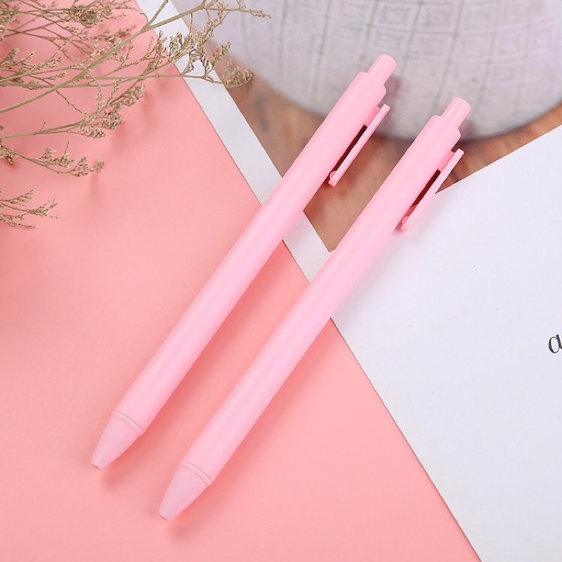 Bút bi nước mực gel , bút bi cute mực đen ngòi 0.5mm màu pastel dễ thương - BU003