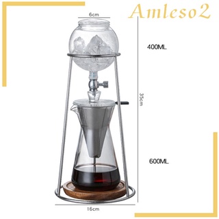 [Amleso2] Máy pha cà phê Máy pha nhỏ giọt Cà phê pha lạnh 600ml