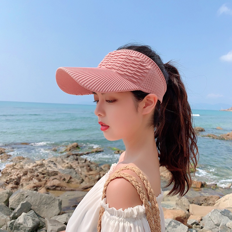 Mũ Lưỡi Trai Dệt Kim Hở Chóp Thoáng Khí Độ Co Giãn Cao Chống Nắng / Tia UV Thời Trang Mùa Hè Cho Nữ