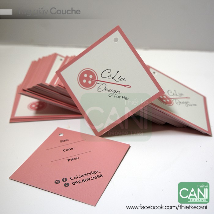 500c In theo yêu cầu  Namecard Tag giấy Thẻ tích điểm Thẻ giấy Danh thiếp Voucher Thiệp cảm ơn Card giấy CANI