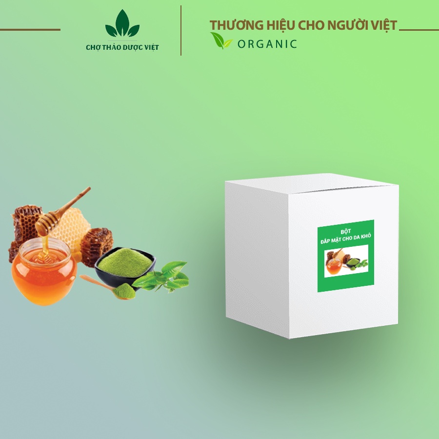 Set 10 loại bột cho da khô (Bột hữu cơ, mask cấp ẩm, dưỡng trắng, nâng cơ, chống lão hóa) - Chợ Thảo Dược Việt