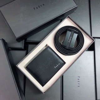 Set Ví + thắt lưng Pedro màu đen