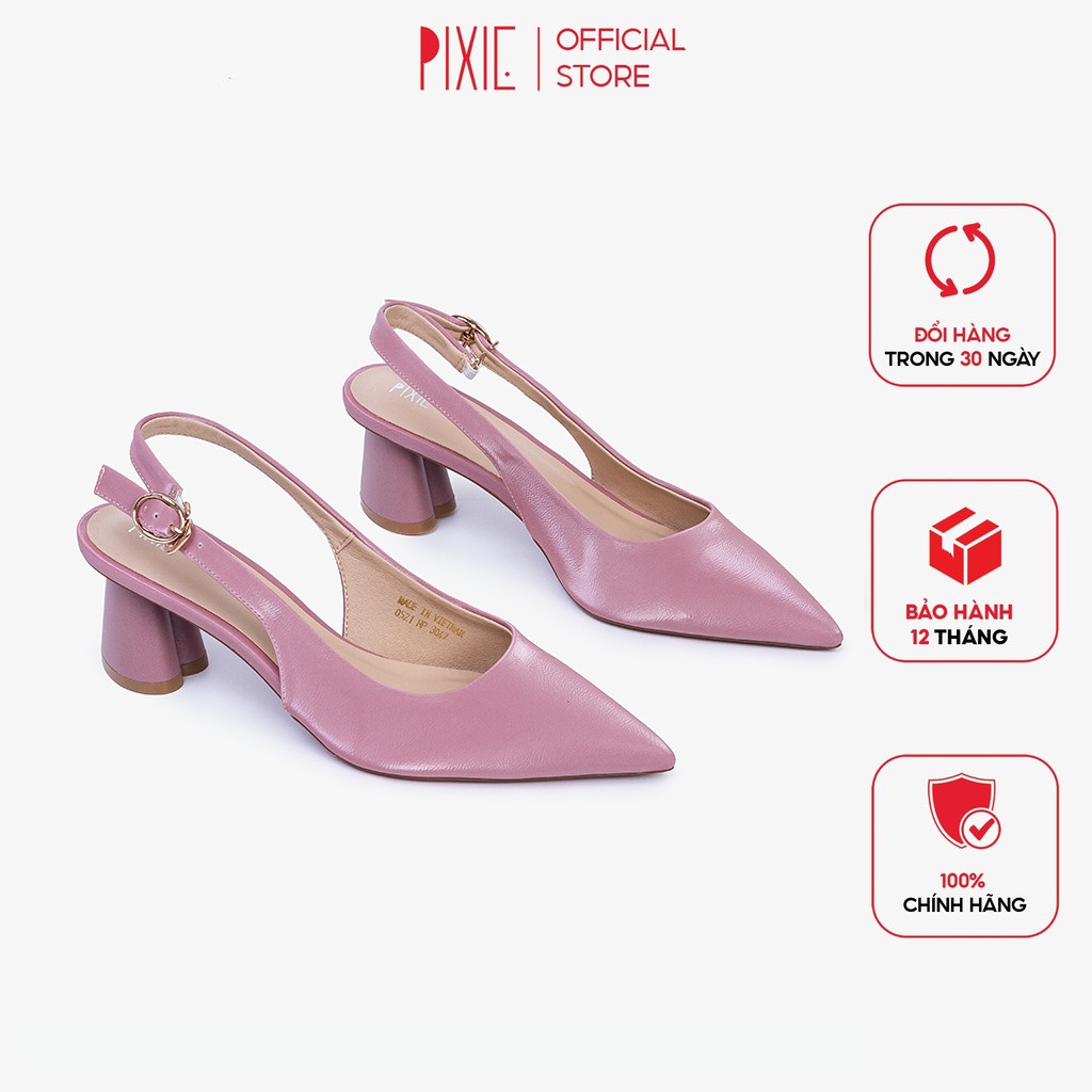 Giày Cao Gót 5cm Sling Back Hở Gót Pixie X561