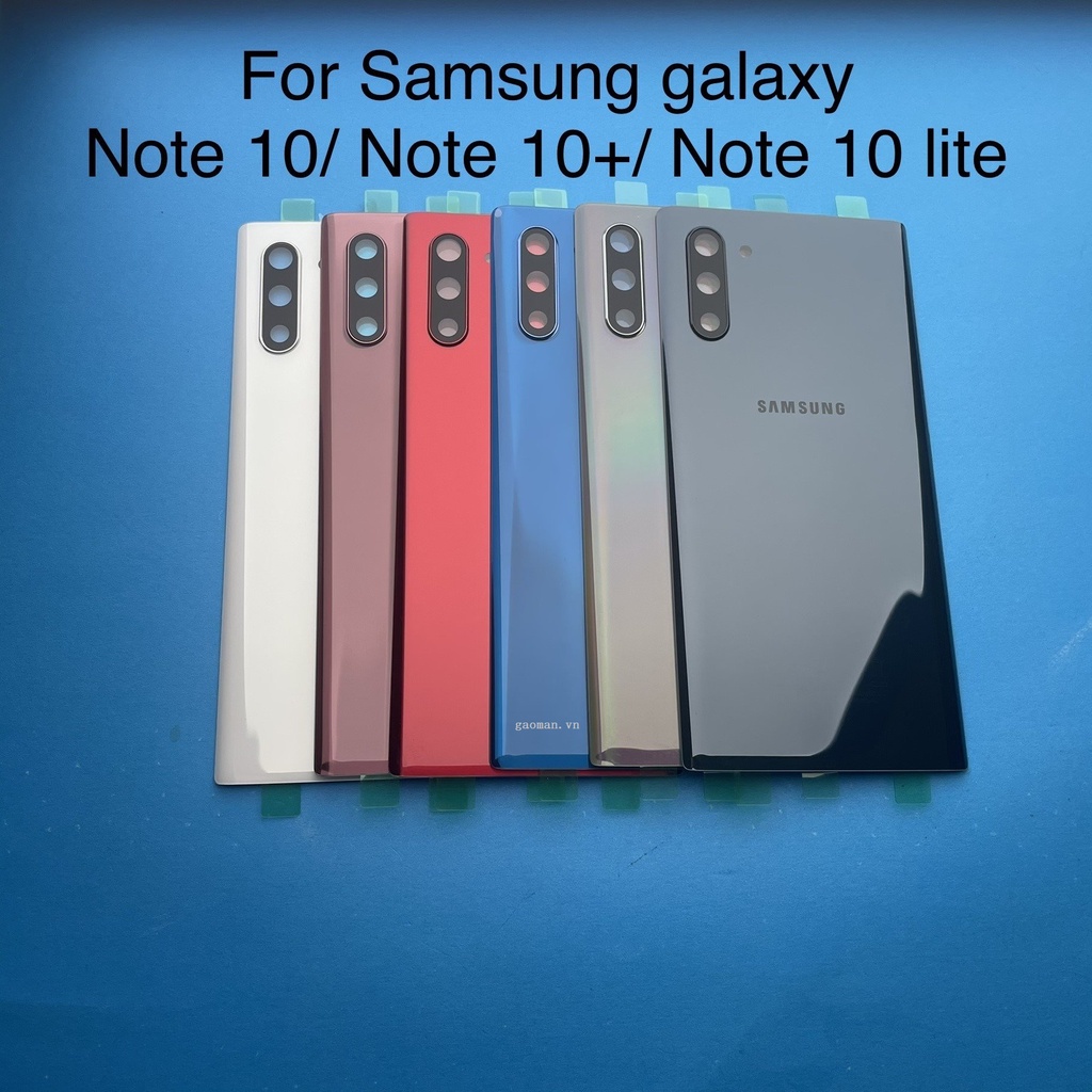 Nắp đậy pin mặt lưng phía sau bằng kính cho Samsung Galaxy Note 10 N970 N970f Note 10 Plus N975 Note10 Lite