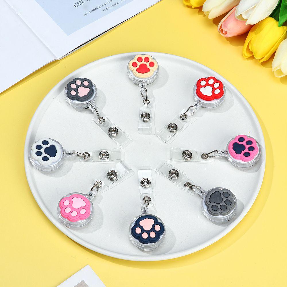 Ví Đựng Thẻ ID Họa Tiết Chân Mèo Hoạt Hình Dễ Thương Cho Học Sinh