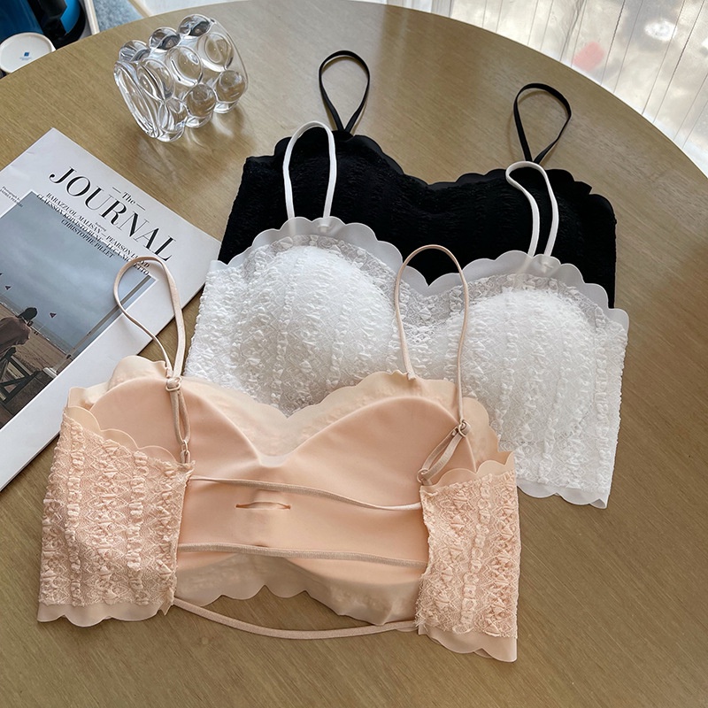 Áo bra nữ 2 dây ren cao cấp, mút mỏng chất mềm mịn, thoáng mát HLBOUTIQUE B8985